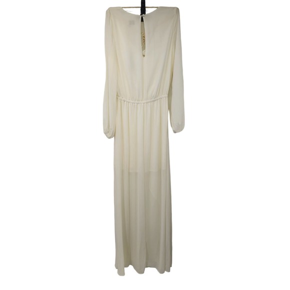 NWT NEW Show‎ Me Your MUMU Jocelyn White Long Sleeve Sheer Maxi Dress XL - Picture 4 of 13